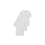 DK DAKSEL Regular Fit%100 Pamuklu Basic Erkek T-shirt 3 Lü Paket DKS-3000 (Beyaz-Beyaz-Beyaz/XL)