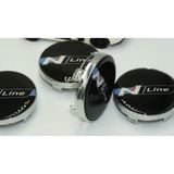 Dk Hyundai N Line Logo Jant Göbeği Gümüş Siyah Kapak Seti 60MM