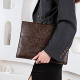 DK LEATHER 12.9 13 13.3 13.6 Inç Uyumlu Tablet Notebook Laptop Kılıfı M1 M2 M3 Macbook Air Pro Evrak Portföy Çanta - Kahverengi