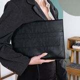 DK LEATHER 12.9 13 13.3 13.6 Inç Uyumlu Tablet Notebook Laptop Kılıfı M1 M2 M3 Macbook Air Pro Evrak Portföy Çanta - Siyah