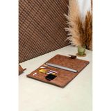 Dk Leather Kahverengi Pu Deri Laptop Macbook Laptop Organizeri 13, 13.3, 13.6 Inch M1 M2 M3 Laptop Pro Air Organizer Kılıf Evrak Çantası - Taba