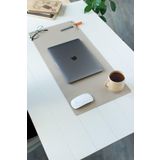 DK LEATHER Krem Masa Matı Laptop Altlığı Sümen Takımı Geniş Mousepad Yeni Iş Hediyesi