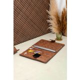 DK LEATHER Pu Deri Laptop Macbook 13, 13.3, 13.6, 14 inch M1 M2 M3 Laptop Pro Air Organizer Kılıf Evrak Çantası