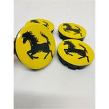 DK Motors Ferrari Uyumlu 55/52 mm Sarı Plastik Jant Göbeği 4'lü Set – Dayanıklı, Şık ve Kolay Montaj Tasarım