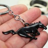 Dk Mustang Koşan At Logo Çift Yön Siyah Metal Stil Anahtarlık