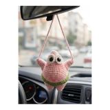 DK TREND DK-TREND Örgü Patrick Star Araç Süsü - Amigurumi Dikiz Aynası Asma Süsü / Komik Araba Aksesuarı
