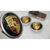 Dk Tuning Porsche Yeni Nesil Siyah Gri Jant Göbeği Kapak Seti 76Mm