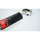 Dk Tuning Rs6 Siyah Kirmizi 3D On Panjur Logo Audi Ile Uyumlu