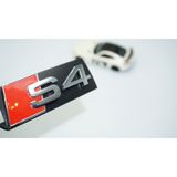 Dk Tuning S4 Gumus Kirmizi 3D On Panjur Logo Audi Ile Uyumlu