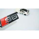 Dk Tuning S6 Gumus Kirmizi 3D On Panjur Logo Audi Ile Uyumlu