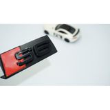 Dk Tuning S6 Siyah Kirmizi 3D On Panjur Logo Audi Ile Uyumlu