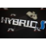 DK Tuning Toyota Hybrid Bagaj Krom Metal 3m 3D Orjinal Logo Amblem - Tek Ebat - Gümüş