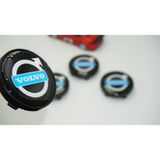 Dk Volvo Jant Göbeği Kapak Seti 60MM Mavi Siyah Renk