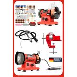 Dk500w 500W Devir Ayarlı Çark Motoru Dremel Zımpara Bileme Gravür Oyma Parlatma Taşlama Seti+Mengene