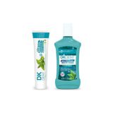 DKDENT Nane Özlü Ağız Bakım Suyu 500 ml + Nane Özlü Yetişkin Diş Macunu 75 ml 2'li Set