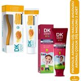 DKDENT Pırıl Ahududu Özlü Çocuk Diş Macunu 50 ml + Doğal Propolis Özlü Yetişkin Diş Macunu (Fırçalı) 75 ml - dermokil