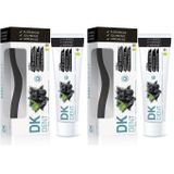 DKDENT Vegan Aktif Karbonlu Florürsüz Diş Macunu 75 ml Diş Fırçası Hediyeli 2li paket