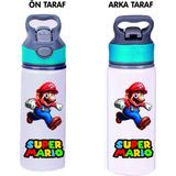 Dkdz Shop Mario Baskılı Pipetli Metal SULUK-650ML - 001