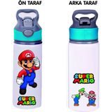 Dkdz Shop Mario Baskılı Pipetli Metal SULUK-650ML - 003