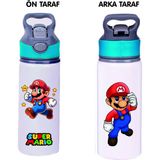Dkdz Shop Mario Baskılı Pipetli Metal SULUK-650ML - 004