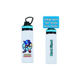 DKDZ SHOP Sonic Baskılı Metal Suluk - Matara (İsim Yazılır İsmi Ürün Sorusundan Yazın) 850ml. - 005