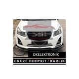 DKELEKTRONİK Chevrolet Cruze Uyumlu Ön Tampon Eki Body Kit Karlık Lip Siyah