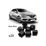 DKMC GROUP Megane 4 Hatchback 2016-2023 Model Arası Uyumlu (20 ADET) Bijon Kapağı Takım Piyano Siyah