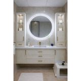 DKN Mirror 70 Cm Yuvarlak Ledli Banyo Aynası Dokunmatik Sensörlü Işıklı Ayna Beyaz Işık