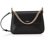 DKNY Bayan Belen Flap Crossbody Çanta, Siyah altın, One Size, Belen Flap Crossbody