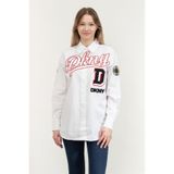 Dkny Beyaz Gömlek, L, D2B4A106, WHITE, Kadın
