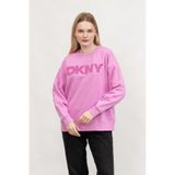 Dkny Bisiklet Yaka Sweatshirt Fuşya, XS, DP5T1140, FUCHSIA SKY, kadın