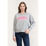 Dkny Bisiklet Yaka Sweatshirt, L, DP4T9944, Gri, kadın