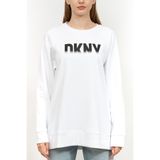 Dkny Bisiklet Yaka Sweatshirt, M, 963466, beyaz, kadın