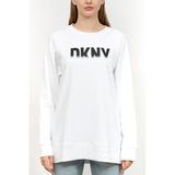 Dkny Bisiklet Yaka Sweatshirt, S, 963466, beyaz, kadın