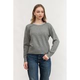 Dkny Bisiklet Yaka Sweatshirt, S, DJ4R0522, Gri, kadın