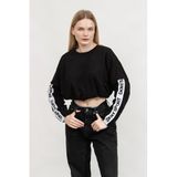 Dkny Bisiklet Yaka Sweatshirt, S, DP4T9939, Siyah, kadın