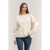 Dkny Bisiklet Yaka Sweatshirt, S, DP5T1140, KREM, kadın