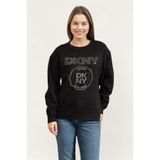 Dkny Bisiklet Yaka Sweatshirt, S, DP5T1340, Siyah, kadın