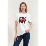 Dkny Bisiklet Yaka T-Shirt Beyaz, S, D2B4A143, WHITE, Kadın