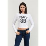 Dkny Bisiklet Yaka T-Shirt Beyaz, S, TYCA7EA9FB8131B7733711A00, WHITE, Kadın