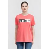 Dkny Bisiklet Yaka T-Shirt Çok Renkli, M, 975752, PEMBE, Kadın