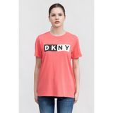 Dkny Bisiklet Yaka T-Shirt Çok Renkli, S, 975752, PEMBE, Kadın