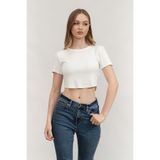 Dkny Bisiklet Yaka T-Shirt Fil Dişi, M, DP5T9982, IVORY, Kadın