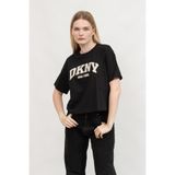 Dkny Bisiklet Yaka T-Shirt, L, DP4T9945, Siyah, Kadın