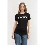 Dkny Bisiklet Yaka T-Shirt, L, DP5T9923, Siyah, Kadın