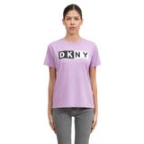 DKNY Bisiklet Yaka T-Shirt , S, 975752, Mor, Kadın