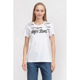 Dkny Bisiklet Yaka T-Shirt, S, 976046, beyaz, Kadın