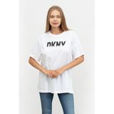 Dkny Bisiklet Yaka T-Shirt, S, 982021, beyaz, Kadın