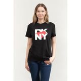 Dkny Bisiklet Yaka T-Shirt Siyah, S, D2B4A143, BLACK, Kadın