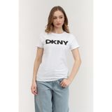 Dkny Bisiklet Yaka T-Shirt Siyah, S, DP5T9923, BEYAZ/SIYAH, Kadın